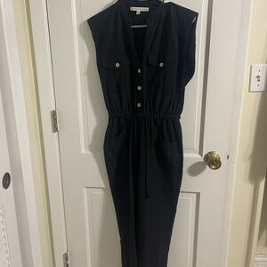 H&M Black Sleeveless Sheath Dress for Work